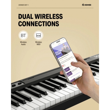 Donner DEP-1 Taşınabilir Dijital Piyano (Siyah)<br>Fotoğraf: 7/10