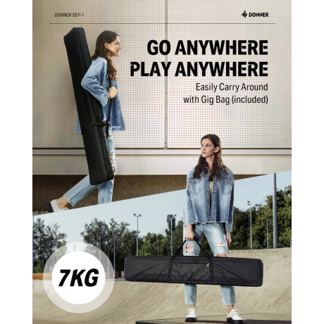 Donner DEP-1 Taşınabilir Dijital Piyano (Siyah)<br>Fotoğraf: 10/10