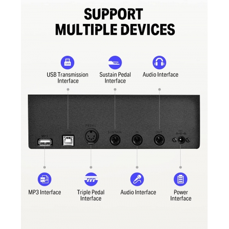 Donner DEP-10 Dijital Piyano (Siyah)<br>Fotoğraf: 4/4