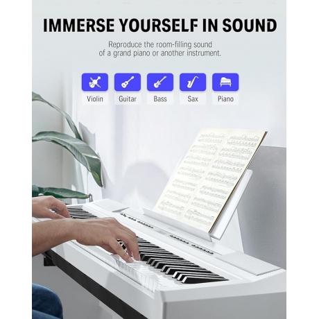 Donner DEP-20 Dijital Piyano Set (Beyaz)<br>Fotoğraf: 3/6