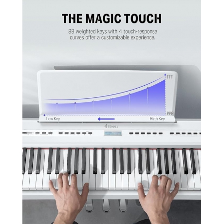 Donner DEP-20 Dijital Piyano Set (Beyaz)<br>Fotoğraf: 2/6