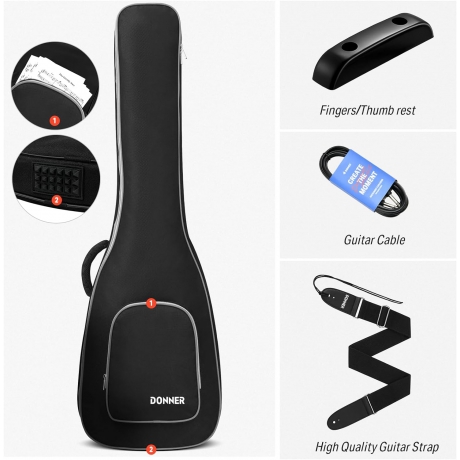 Donner DJB-510D JB-Style Bas Gitar (Sunburst)<br>Fotoğraf: 8/8