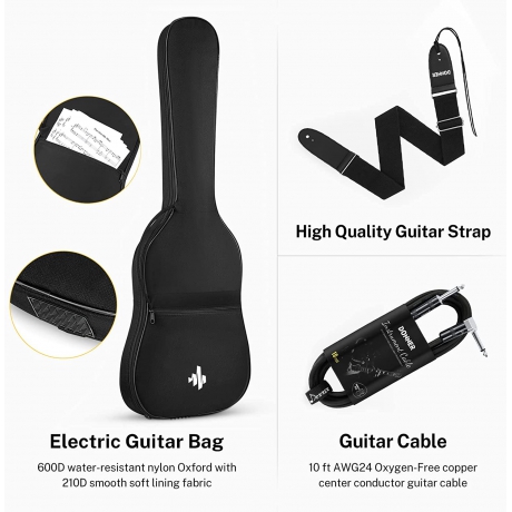 Donner DJC-1000S TL Thinline F Hole Elektro Gitar Paketi (Sunburst)<br>Fotoğraf: 6/6