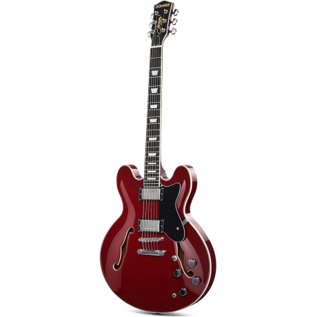 Donner DJP-1000 Semi-Hollow Elektro Gitar (Kırmızı)<br>Fotoğraf: 2/8