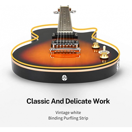 Donner DLP-124S LP Elektro Gitar Paketi (Sunburst)<br>Fotoğraf: 4/5