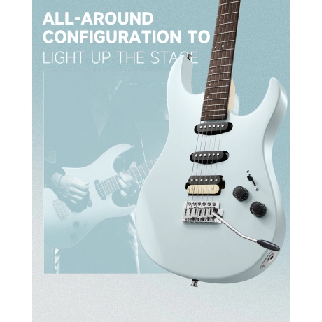 Donner DMT-66 Elektro Gitar (Gri)<br>Fotoğraf: 4/9