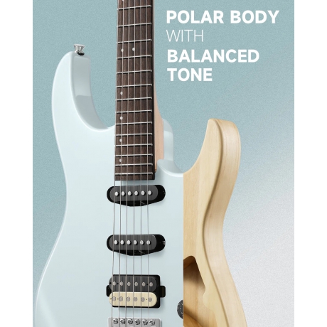 Donner DMT-66 Elektro Gitar (Gri)<br>Fotoğraf: 5/9