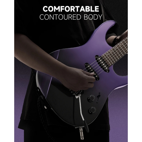 Donner DMT-66 Elektro Gitar (Midnight Purple Gradient)<br>Fotoğraf: 6/9