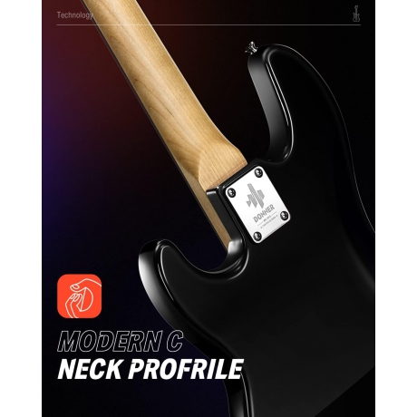 Donner DPB-510 PB-Style Bas Gitar Seti (Siyah)<br>Fotoğraf: 7/7