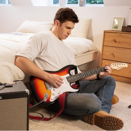 Donner DST-100S ST Elektro Gitar Seti (Sunburst)<br>Fotoğraf: 2/7