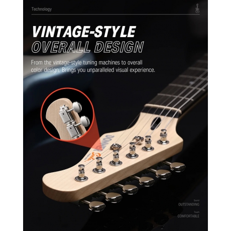 Donner DST-152W Elektro Gitar (Beyaz)<br>Fotoğraf: 6/6