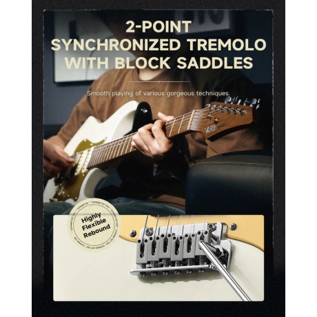 Donner DST-550 Elektro Gitar (Beyaz)<br>Fotoğraf: 4/7