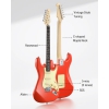 Donner DST-600 Elektro Gitar (Fiesta Red)<br>Fotoğraf: 3/8