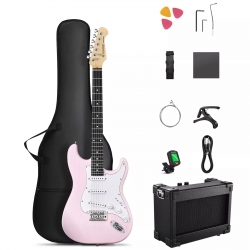 Donner DST-80 ST Elektro Gitar Seti (Pembe)