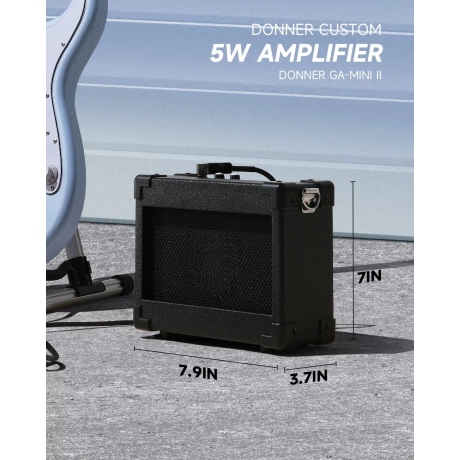 Donner DST-80 ST Elektro Gitar Seti (Sonic Blue)<br>Fotoğraf: 6/8