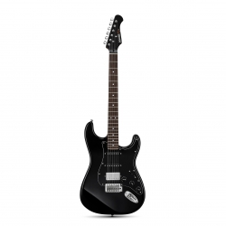 Donner DST Seeker Deluxe HSS Elektro Gitar (Siyah)