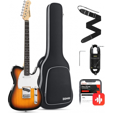 Donner DTC-100S Telecaster Elektro Gitar Paketi (Sunburst)<br>Fotoğraf: 1/6