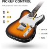 Donner DTC-100S Telecaster Elektro Gitar Paketi (Sunburst)<br>Fotoğraf: 3/6