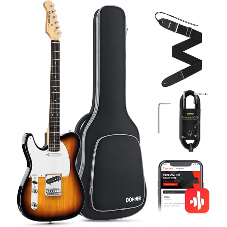 Donner DTC-100SL Telecaster Solak Elektro Gitar Paketi (Sunburst)<br>Fotoğraf: 1/6