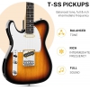 Donner DTC-100SL Telecaster Solak Elektro Gitar Paketi (Sunburst)<br>Fotoğraf: 2/6