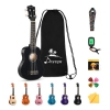 Donner DUS-10D Soprano Ukulele Seti (Siyah)<br>Fotoğraf: 1/1