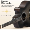 Donner EC2077 Mini Jumbo Cutaway Akustik Gitar Paketi (Transparent Black)<br>Fotoğraf: 3/5