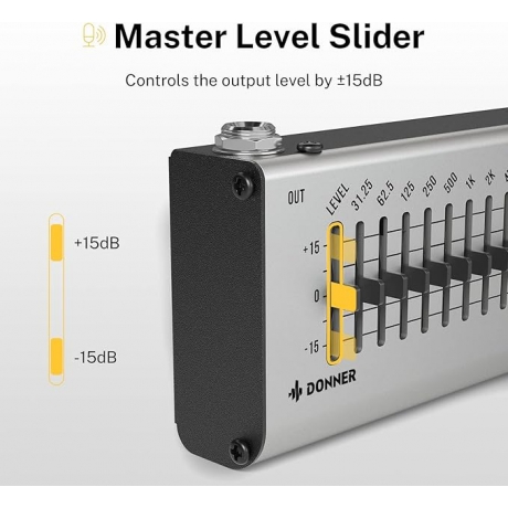Donner EQ Seeker 10 Band EQ Pedalı<br>Fotoğraf: 2/7
