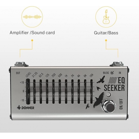 Donner EQ Seeker 10 Band EQ Pedalı<br>Fotoğraf: 3/7