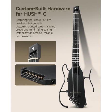 Donner Hush-C Silent Klasik Gitar (Siyah)<br>Fotoğraf: 9/10