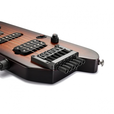 Donner HUSH-X Headless Traveller Elektro Gitar Seti (Sunburst)<br>Fotoğraf: 3/10