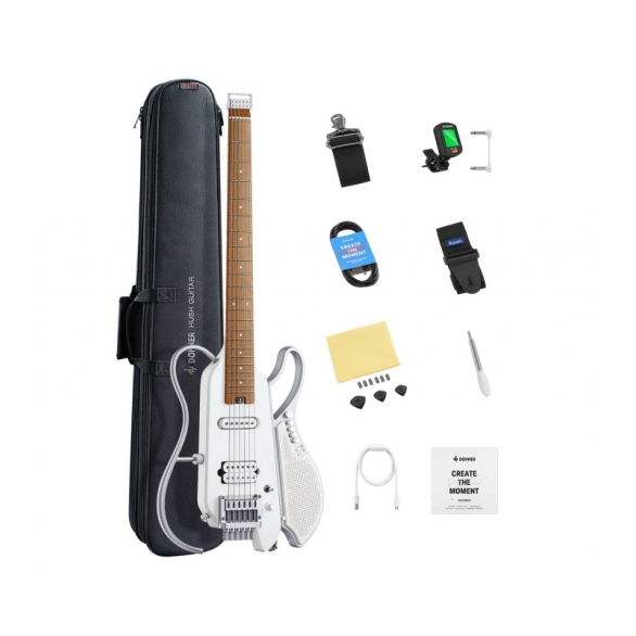 Donner HUSH X LIVE Traveller Elektro Gitar (Beyaz), Fotoğraf: 1/3