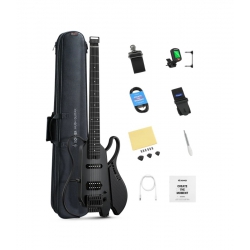 Donner HUSH X LIVE Traveller Elektro Gitar (Siyah)