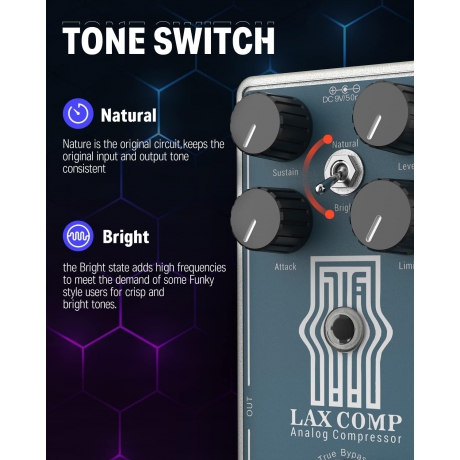 Donner LAX COMP True Analog Compressor Pedalı<br>Fotoğraf: 2/6