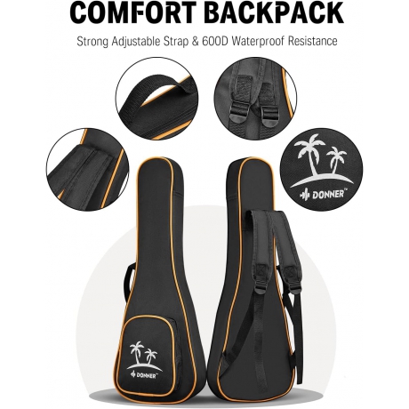 Donner Maun Tenor Ukulele Professional Tenor Ukelele Başlancıç Seti (Natural)<br>Fotoğraf: 6/6