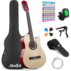 Donner Moukey All Basswood Children's Klasik Gitar Başlangıç Seti (Original W...