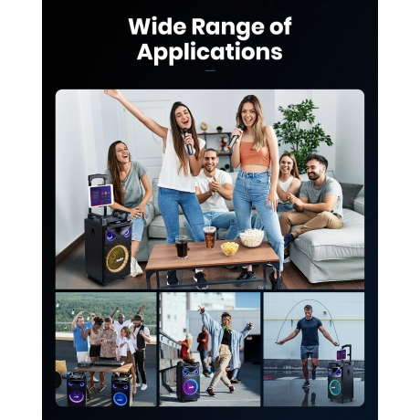 Donner Moukey MTs10-2 10" Subwoofer PA System & Karaoke Makinesi<br>Fotoğraf: 6/7