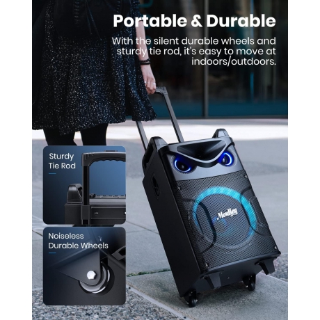 Donner Moukey MTs10-2 10" Subwoofer PA System & Karaoke Makinesi<br>Fotoğraf: 7/7