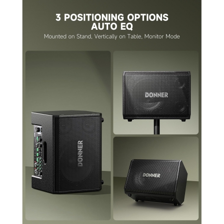 Donner Mt-1 Taşınabilir Bluetooth Amfi & PA Sistem<br>Fotoğraf: 5/6