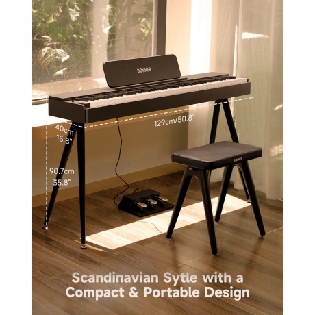 Donner Oura S100 Dijital Piyano (Black Oak Grain)<br>Fotoğraf: 9/10