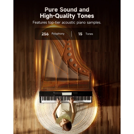 Donner Oura S100 Dijital Piyano (Black Oak Grain)<br>Fotoğraf: 5/10