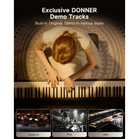 Donner Oura S100 Dijital Piyano (Black Oak Grain)<br>Fotoğraf: 6/10