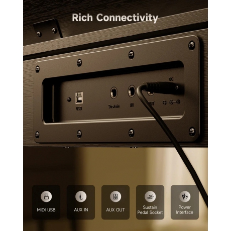 Donner Oura S100 Dijital Piyano (Black Oak Grain)<br>Fotoğraf: 8/10