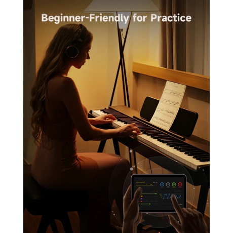 Donner Oura S100 Dijital Piyano (Black Oak Grain)<br>Fotoğraf: 7/10