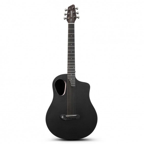 Donner Rising G2 Carbon Fiber Elektro Akustik Gitar (Transparent Black), Fotoğraf: 1/3