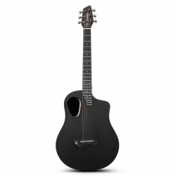Donner Rising G2 Carbon Fiber Elektro Akustik Gitar (Transparent Black)