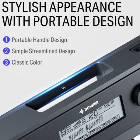 Donner SD-10 Taşınabilir Dijital Piyano (Siyah)<br>Fotoğraf: 6/9