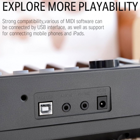 Donner SD-10 Taşınabilir Dijital Piyano (Siyah)<br>Fotoğraf: 8/9