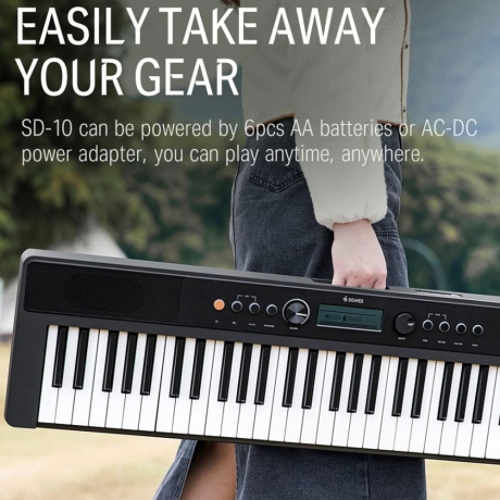 Donner SD-10 Taşınabilir Dijital Piyano (Siyah)<br>Fotoğraf: 3/9