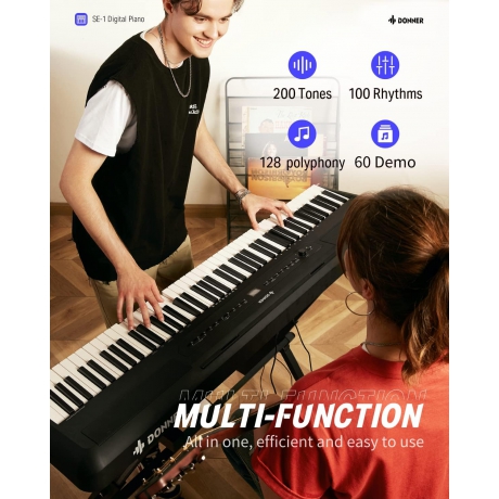Donner SE-1 Dijital Piyano Set (Siyah)<br>Fotoğraf: 3/8
