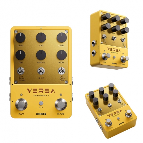 Donner Versa - Yellow Fall II 3x3 Reverb ve Delay Pedalı<br>Fotoğraf: 3/9
